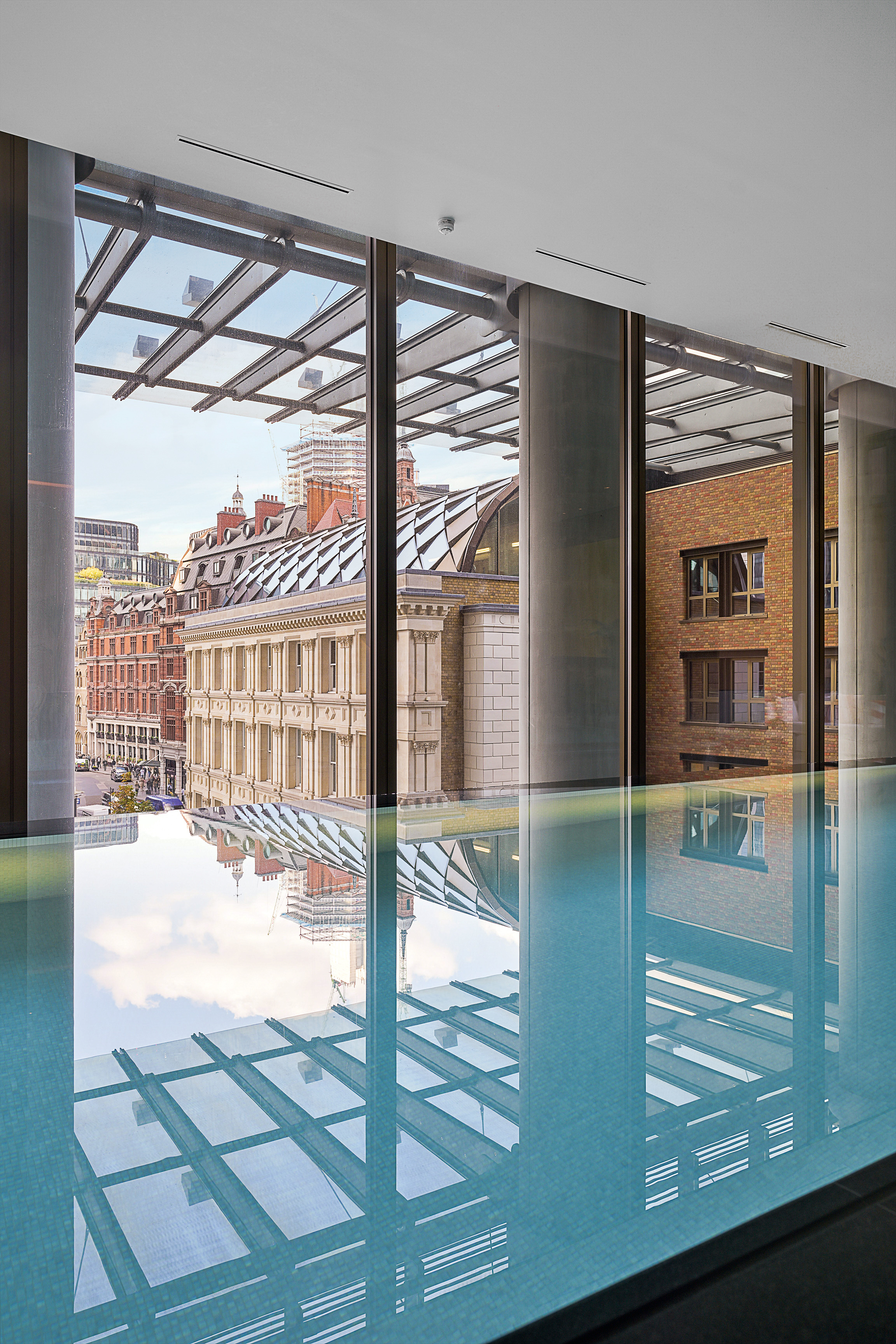 The 18.5-metre infinity pool with views across the City