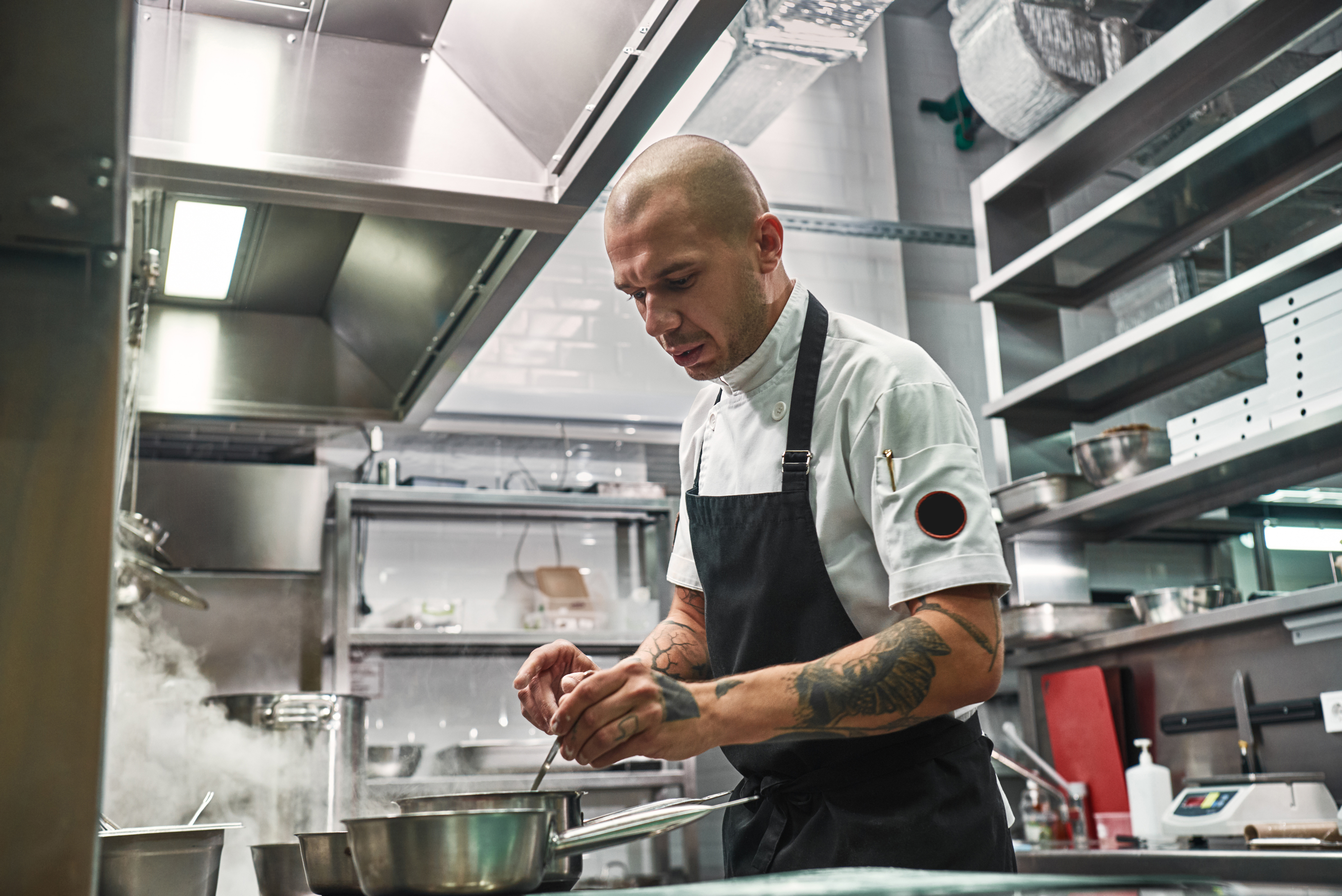 A chef at work in a City kitchen