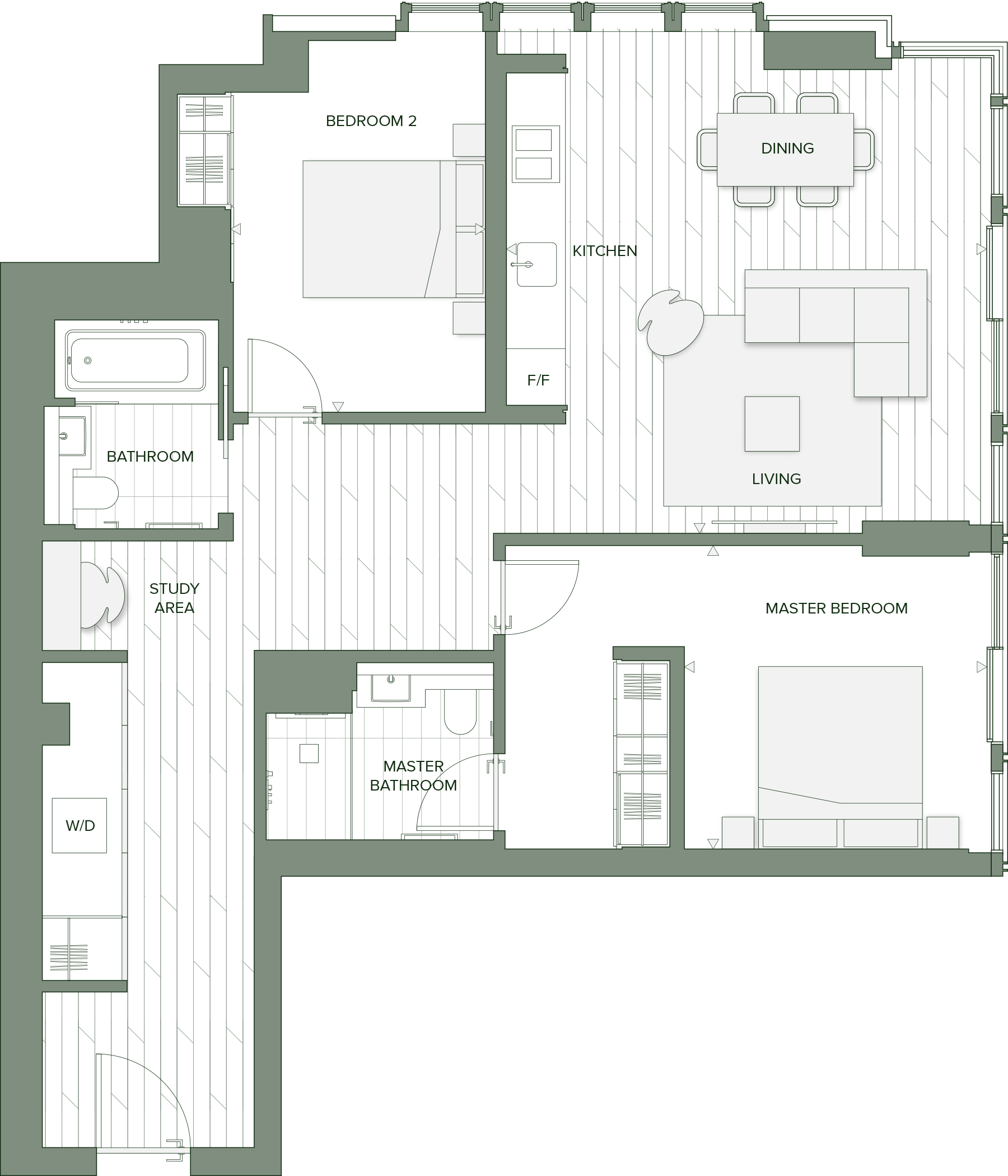 Two Bedroom floorplan